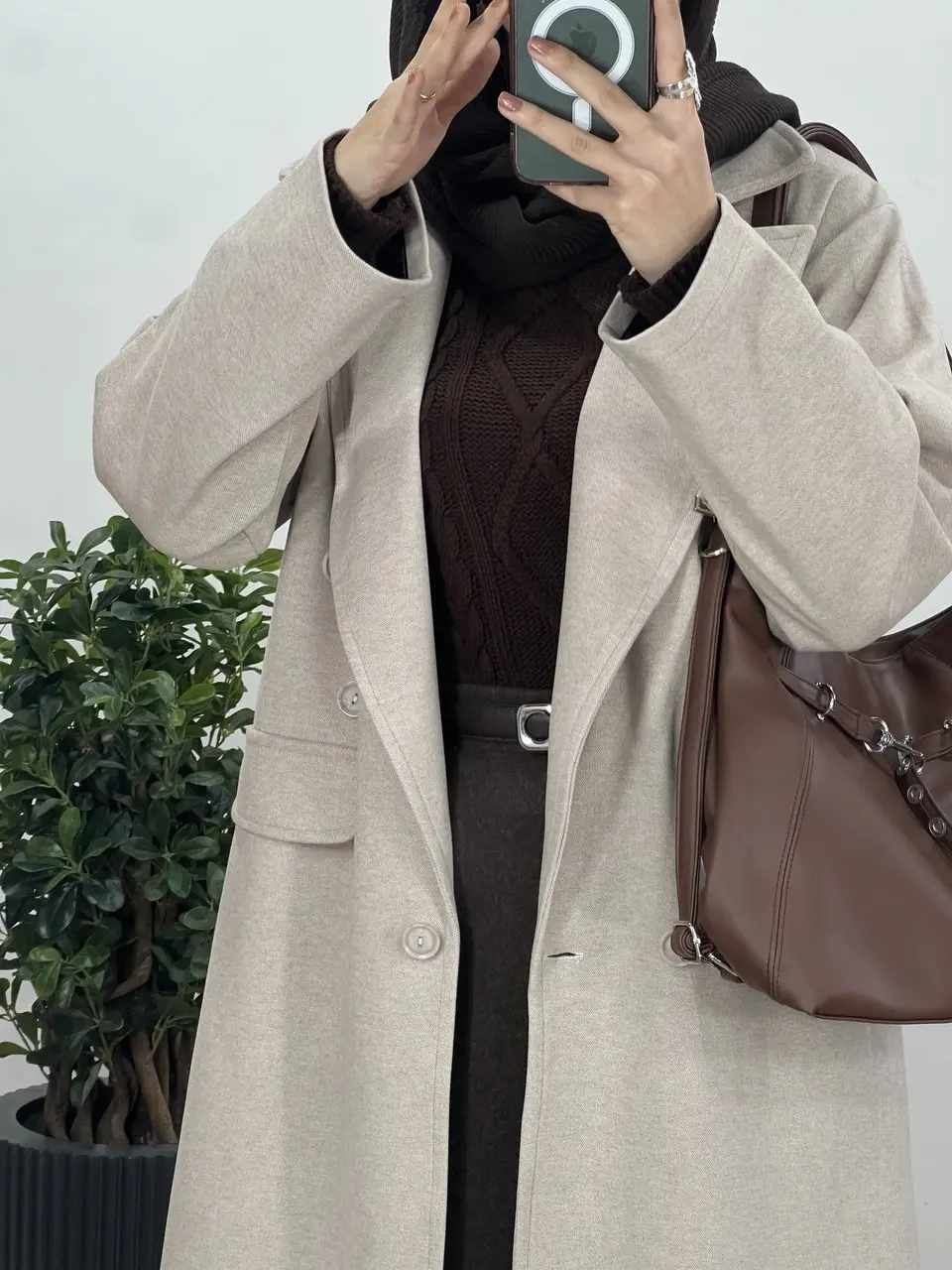 پالتو فوتر بلند آستردار آیسو نهال